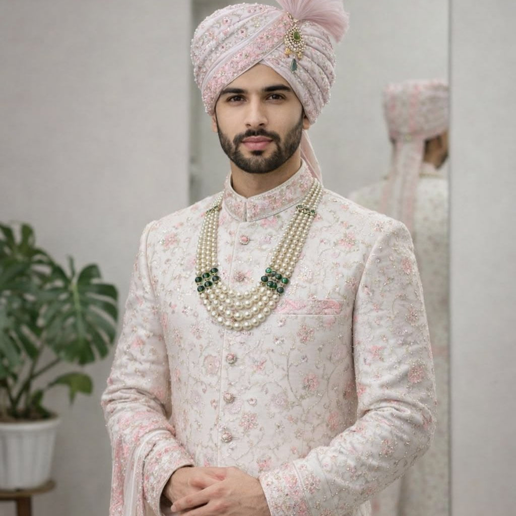 Men's Premium Embroidered Sherwani Set