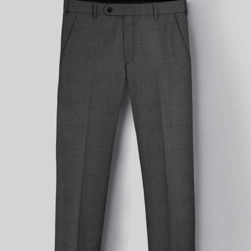 Men's Premium Tailored Fit Formal Trousers - Charcoal Grey